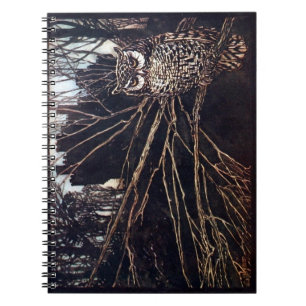 Vintage Night Owl Rackham Anteckningsbok