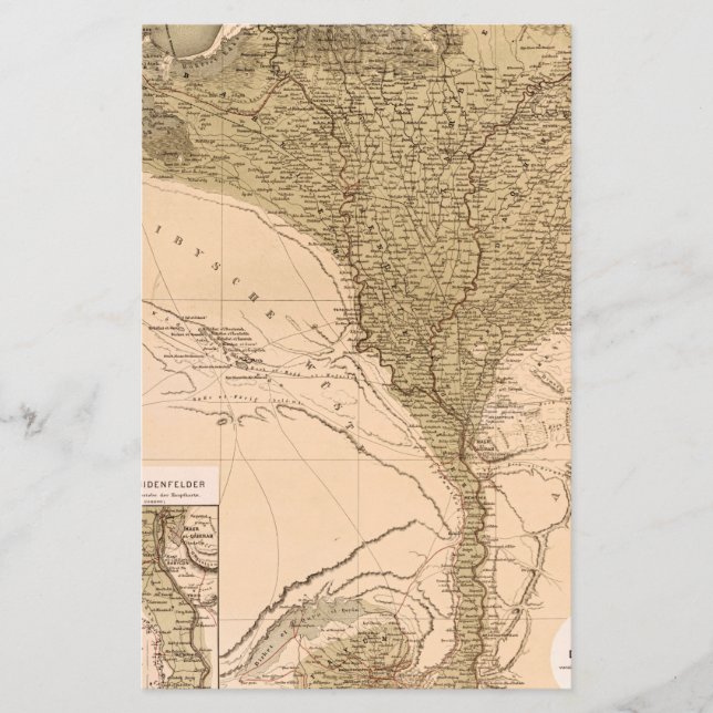 Vintage Nile River Delta 1859 Poster (Framsida)