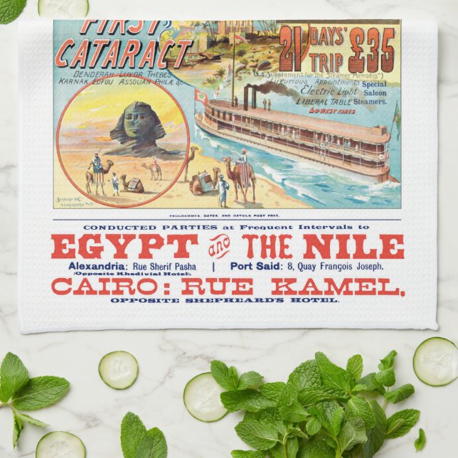 VINTAGE NILE STEAMBOAT KÖKSHANDDUK (Vikta)