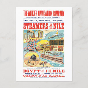VINTAGE NILE STEAMBOAT VYKORT