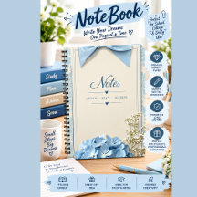 Vintage Nivea litteratur anteckningsbok | Blommig