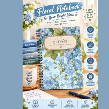 Vintage Nivea litteratur anteckningsbok | Blommig