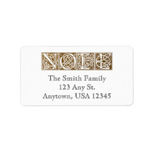 Vintage Noel-Adressetiketter Adressetikett