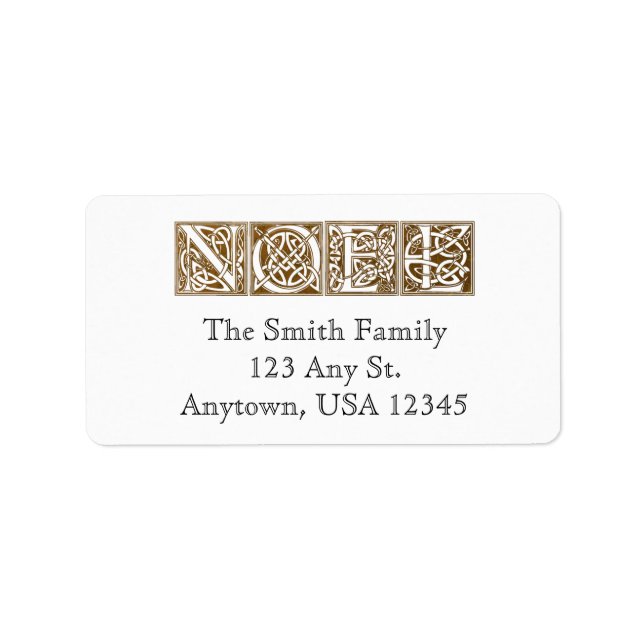 Vintage Noel-Adressetiketter Adressetikett (Framsidan)