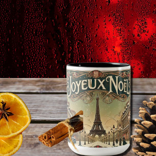 Vintage Noël i Paris Två-Tonad Mugg