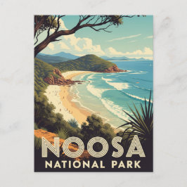 Vintage Noosa National Park Australia Travel Vykort