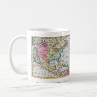 Vintage Nordamerika Karta Kaart van Noord-Amerika Kaffemugg