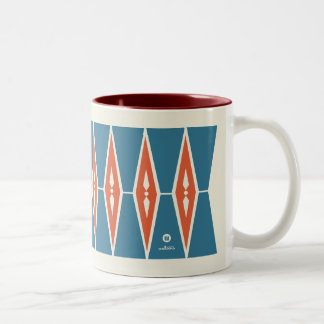 Vintage Nordiska Stil Geometric Mönster Två-Tonad Mugg