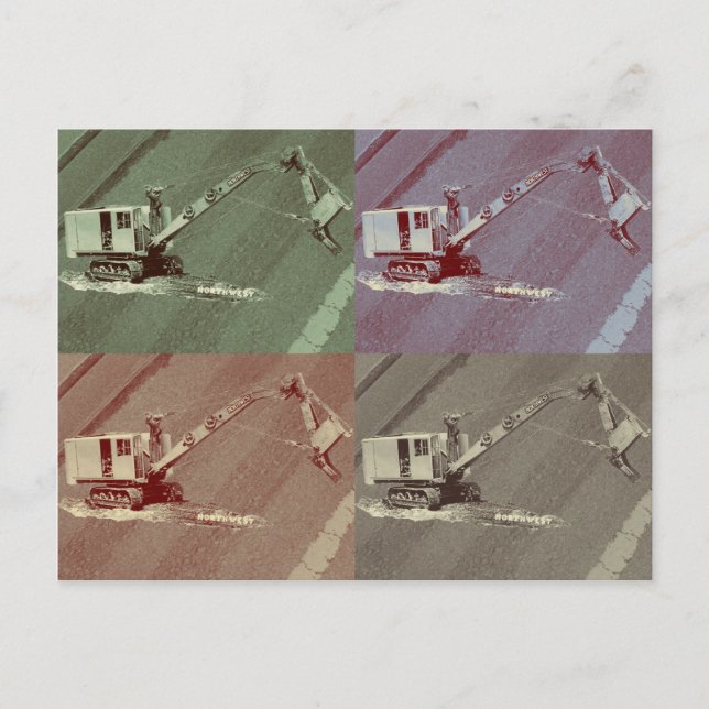 Vintage Nordvästlig stöttrålutrustning Vykort (Framsida)