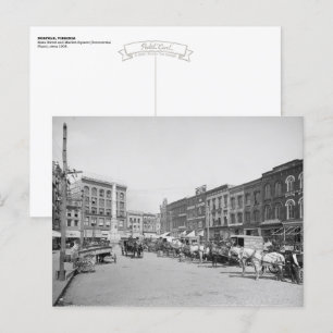 Vintage Norfolk, VA: Commercial Square (1905) Vykort