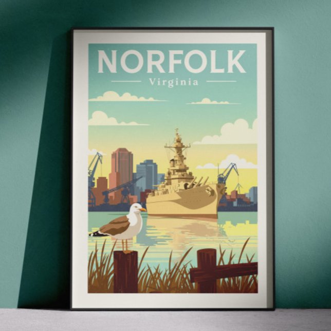 Vintage Norfolk Virginia Poster (Skapare uppladdad)