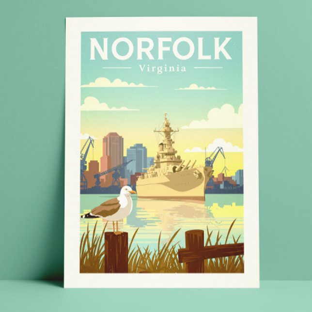 Vintage Norfolk Virginia Vykort (Skapare uppladdad)