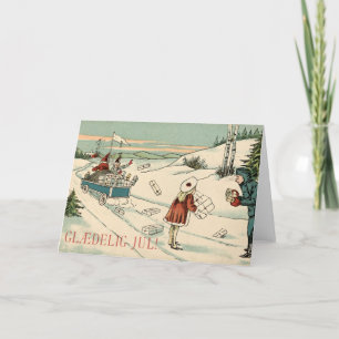 Vintage-Norge för julkort   Glæ delig Jul Helgkort