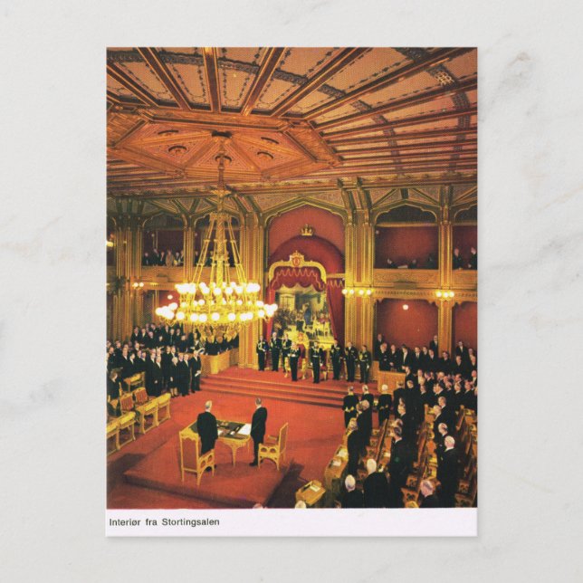 Vintage Norge, Oslo, Europaparlamentet Vykort (Framsida)