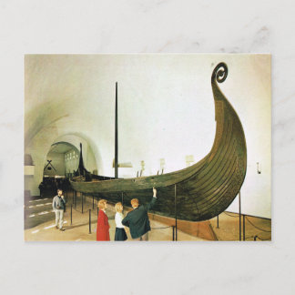 Vintage Norge, Oslo, Gokstad Viking Frakt, 1956 Vykort