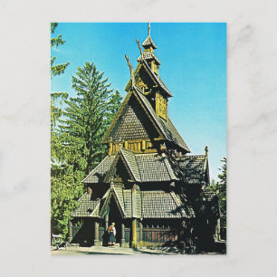 Vintage Norge, Oslo, Stave Church Vykort