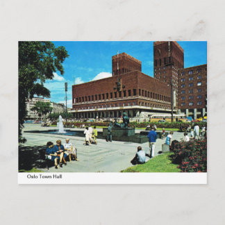 Vintage Norge, Oslo Town Hall Vykort