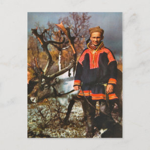 Vintage Norge, Sami och hans renar Vykort