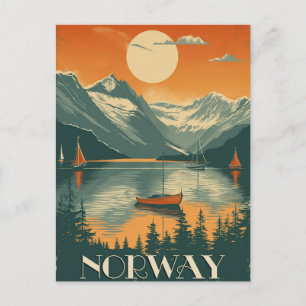 Vintage Norge Travel Vykort