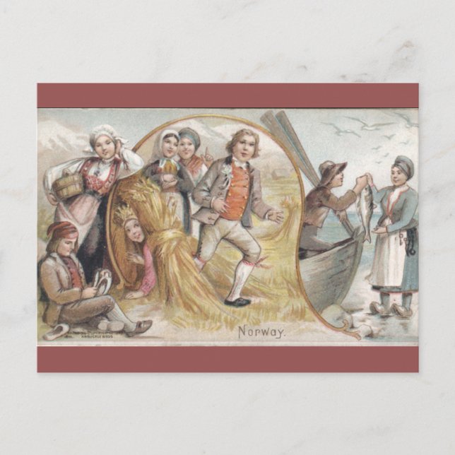 Vintage Norge Vykort (Framsida)