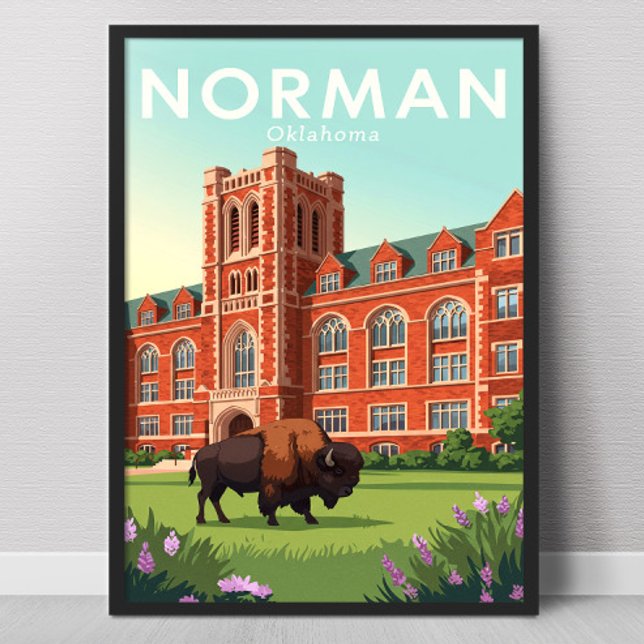 Vintage Norman Oklahoma Poster (Skapare uppladdad)