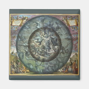 Vintage Norra stjärnbilden Celestial Astronomi Magnet