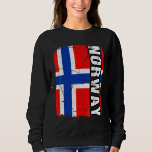 Vintage norsk flagga Norge stolthet rötter arv T Shirt