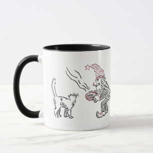 Vintage Norska Gnome Matande katt - Mugg