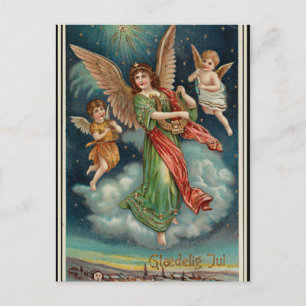 Vintage Norska julhälsningar Helg Vykort