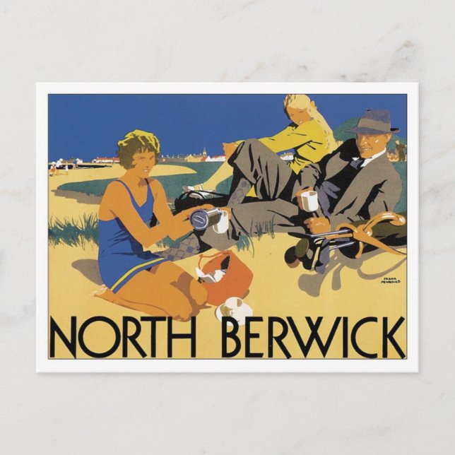 Vintage North Berwick Vykort (Framsida)