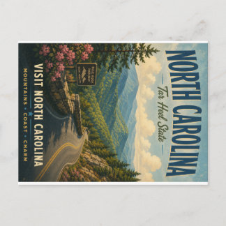 Vintage North Carolina Blue Ridge Parkway Scenic M Helg Vykort