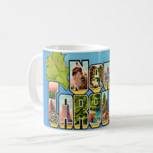 Vintage North Carolina Hälsningar Kaffemugg