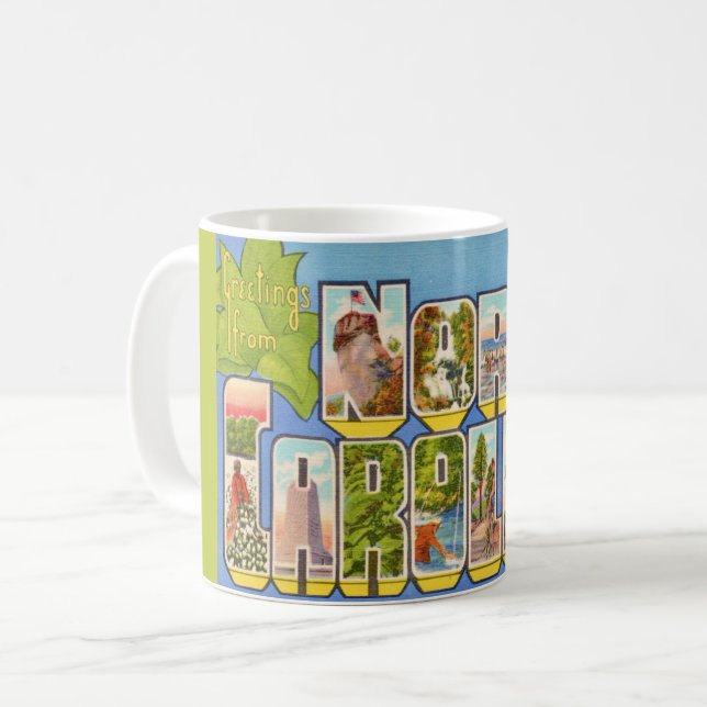 Vintage North Carolina Postcard Kaffemugg (Framsida vänster)