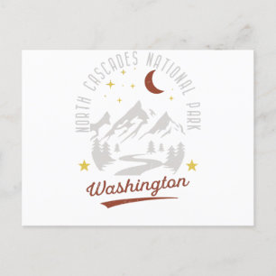 Vintage North Cascades nationalpark Washington Vykort