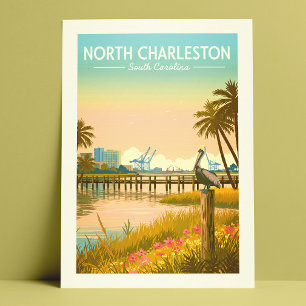 Vintage North Charleston North Carolina Vykort