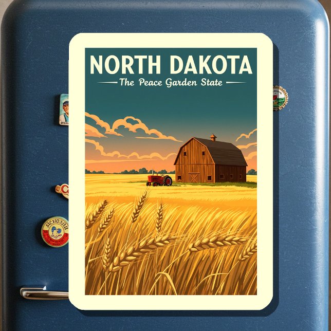 Vintage North Dakota Magnet (Skapare uppladdad)