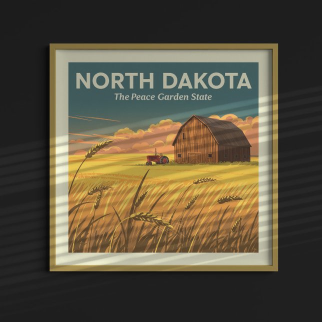 Vintage North Dakota Poster (Skapare uppladdad)