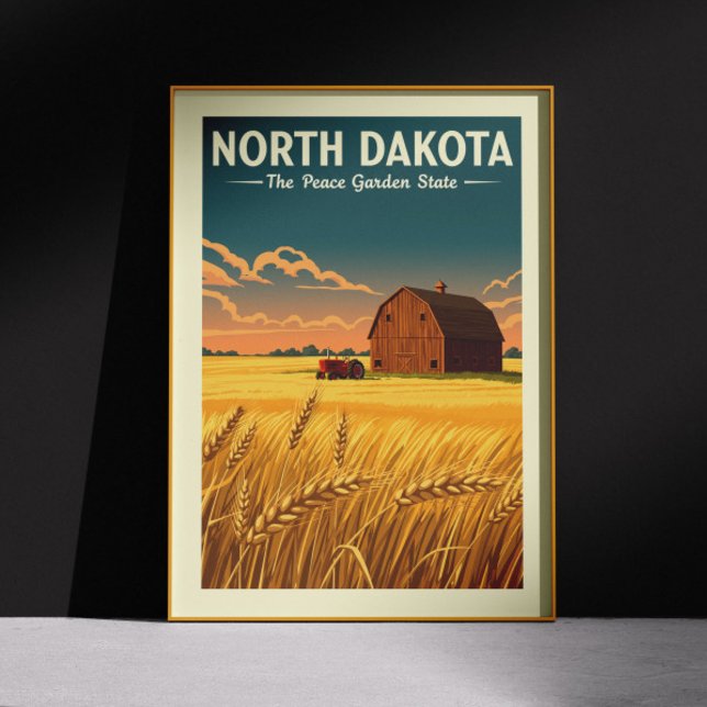 Vintage North Dakota Poster (Skapare uppladdad)