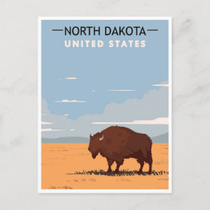 vintage North Dakota Reklam art hälsning från Vykort