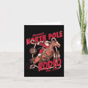 Vintage North Le Rodeo Cowboy Santa Country Jul Kort