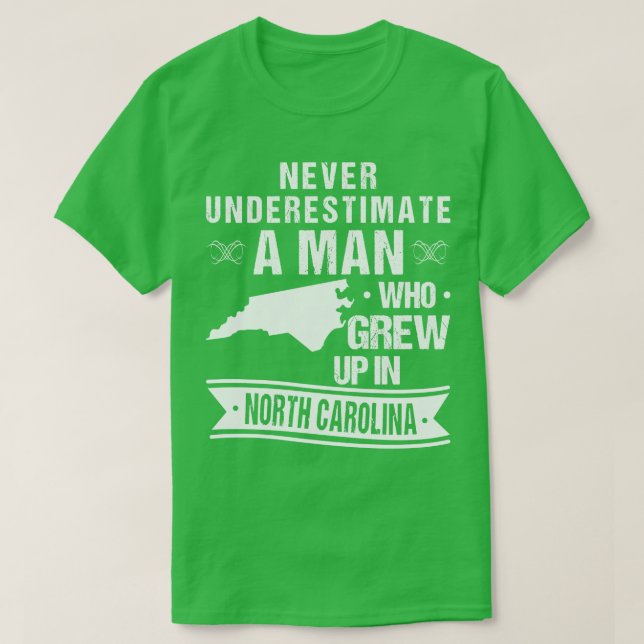 Vintage North olina Karta T Shirt (Design framsida)