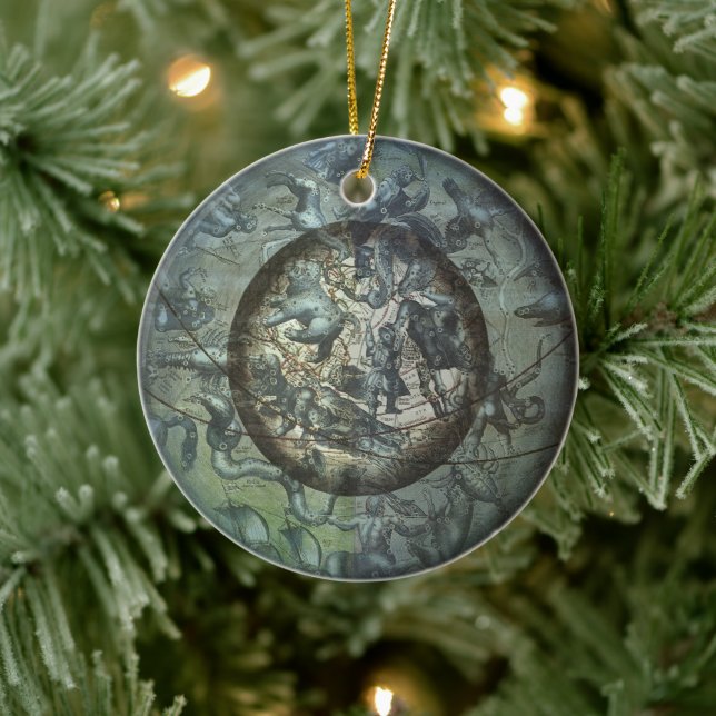 Vintage Northern Constellation Celestial astronomy Julgransprydnad Keramik (Träd)