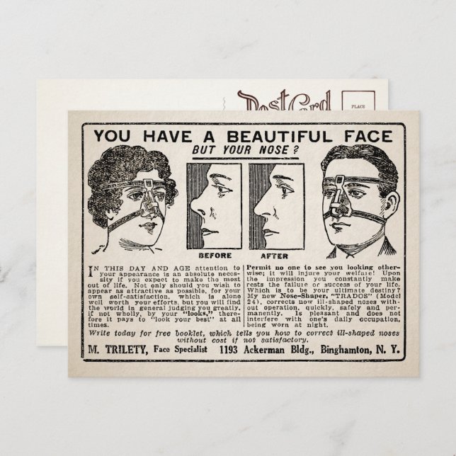 Vintage Nosannons vykort  (Fram/baksida)