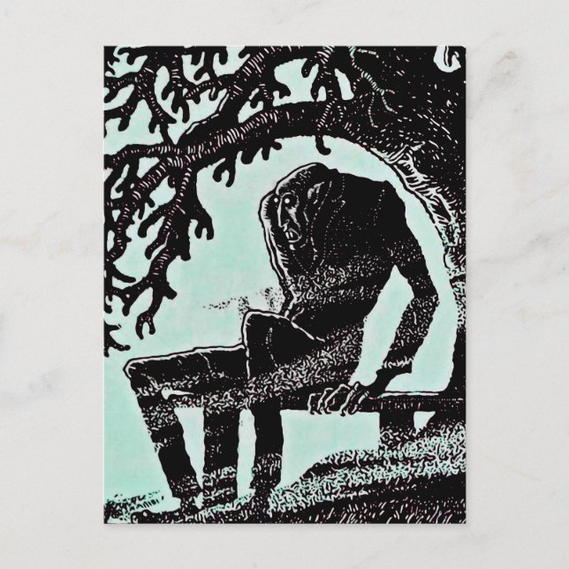 Vintage Nosferatu Art Postcard Vykort (Framsida)