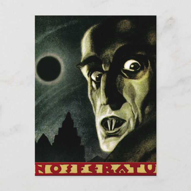 Vintage Nosferatu Art Postcard Vykort (Framsida)