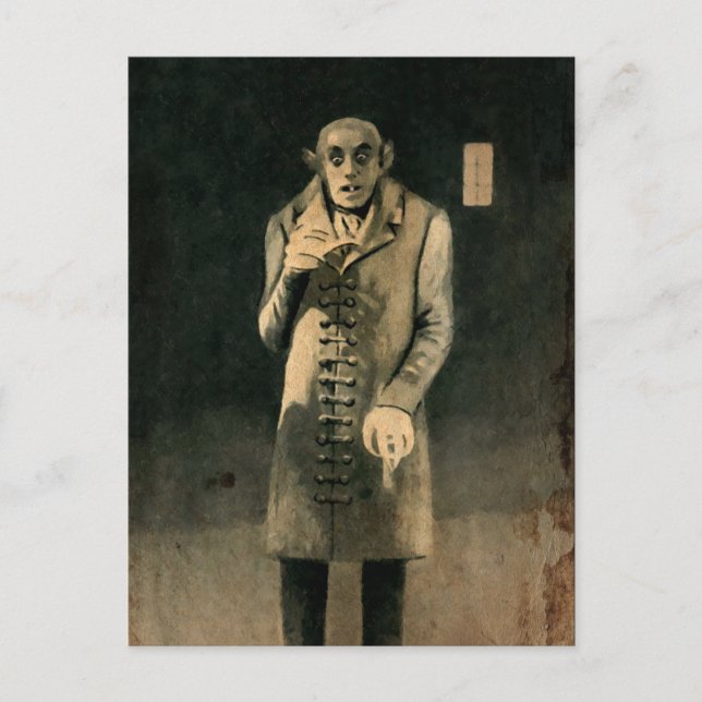 Vintage Nosferatu Art Postcard Vykort (Framsida)