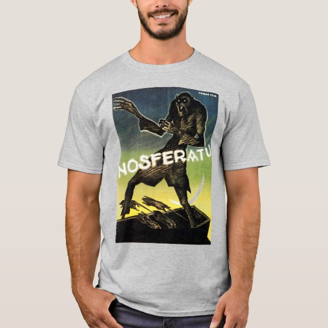 Vintage Nosferatu Poster T-Shirt (Framsida)