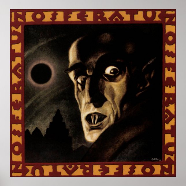 Vintage Nosferatu Premier Souvenir Poster (Framsidan)