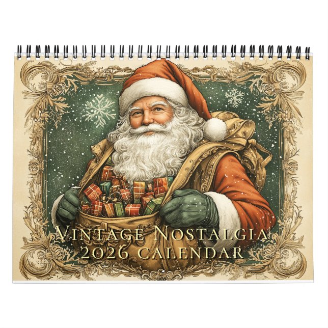Vintage Nostalgia 2026 Wall Calendar Kalender (Omslag)