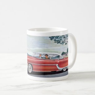 VINTAGE NOSTALGIA AUTOMOBILE ILLUSTRATION KAFFEMUGG